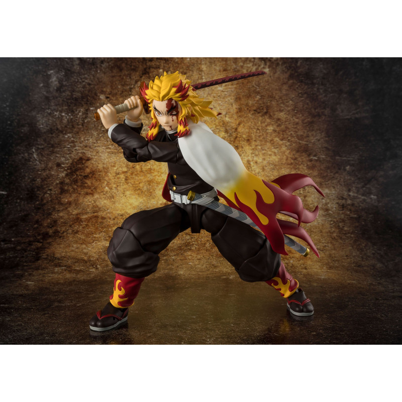 KYOJURO RENGOKU DEMON SLAYER KIMETSU NO YAIBA FIGURINE S H FIGUARTS 15 CM