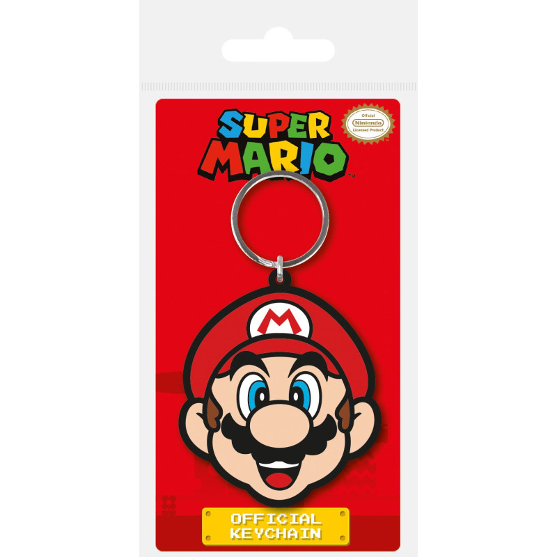MARIO SUPER MARIO PORTE CLEFS CAOUTCHOUC 6 CM