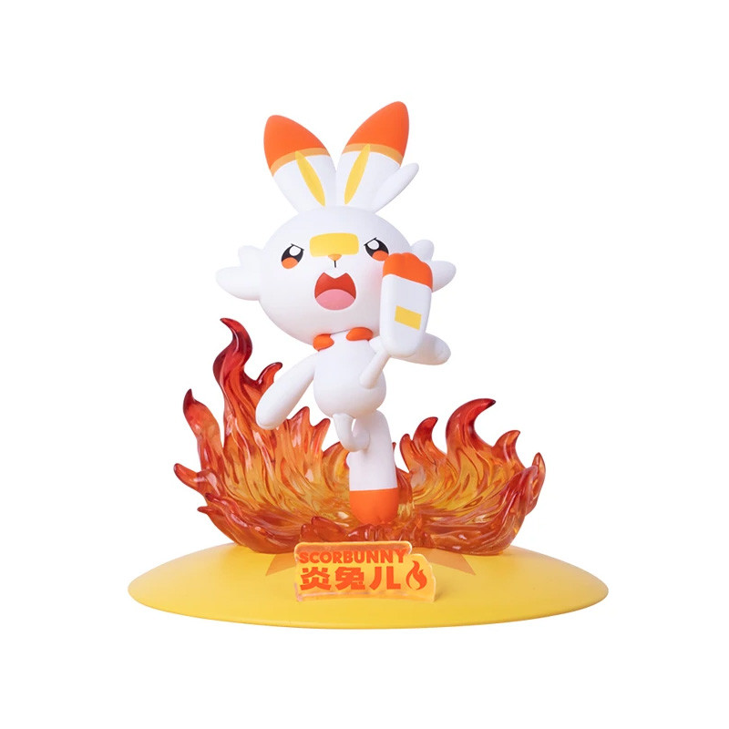 FLAMBINO SCORBUNNY POKEMON FUNISM PRIME MINI FIGURINE 10 CM