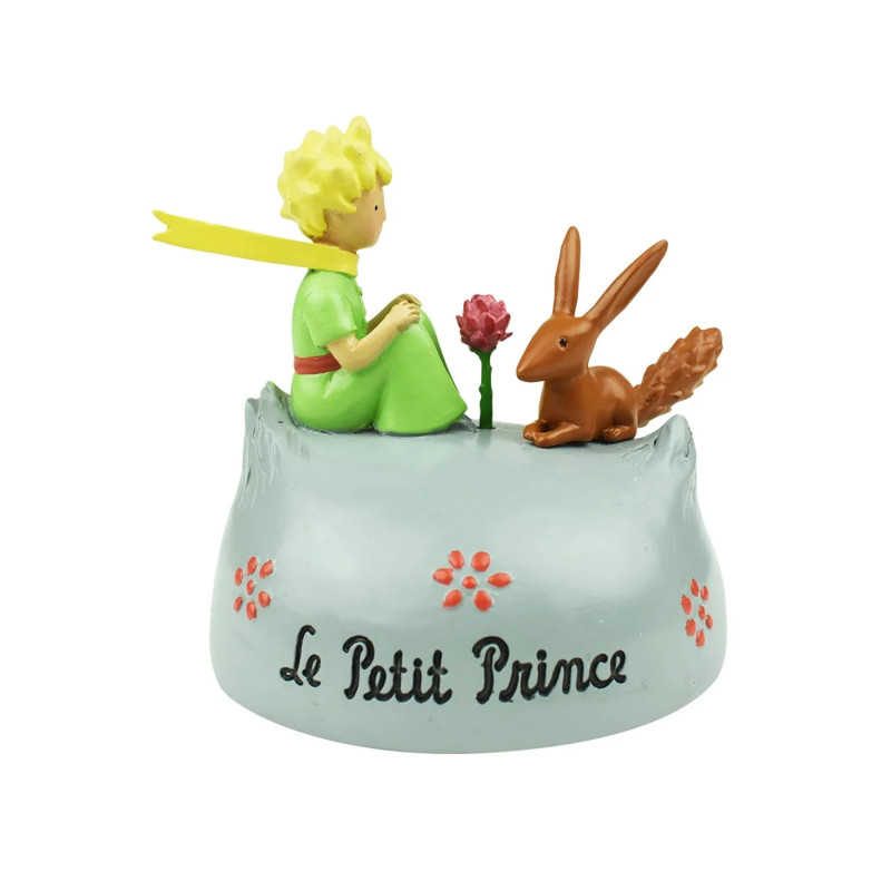 LE PETIT PRINCE PLANETE ROSE RENARD FIGURINE RESINE 10CM