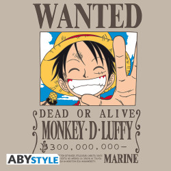 VINTAGE WANTED LUFFY T SHIRT TAILLE S