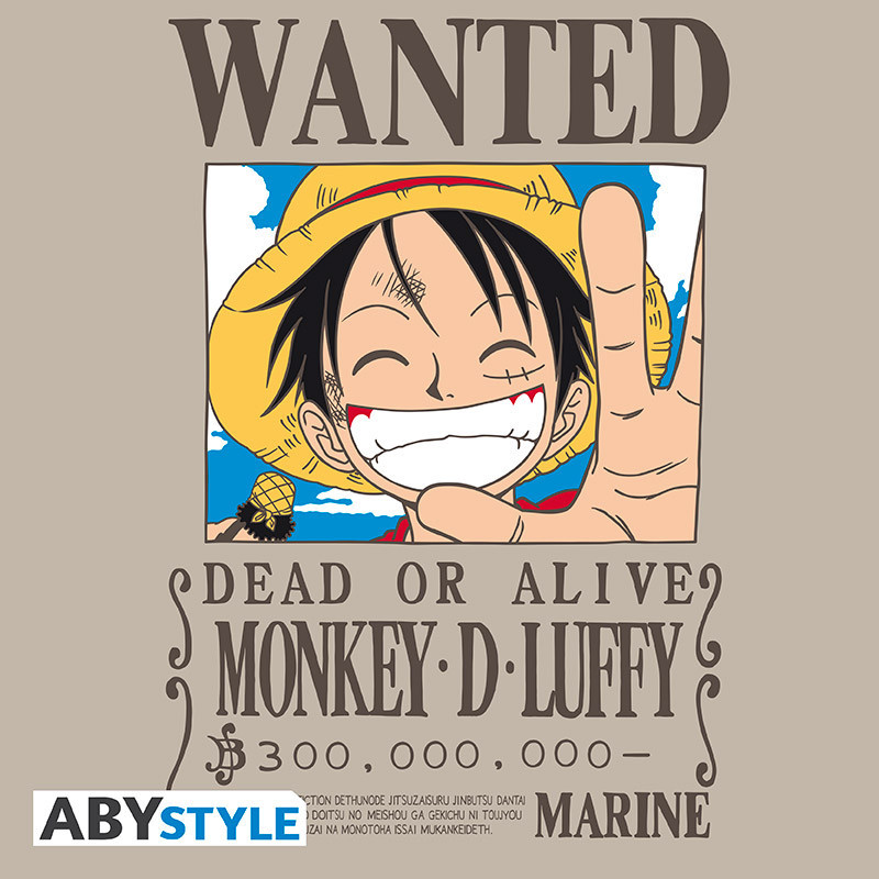VINTAGE WANTED LUFFY T SHIRT TAILLE S