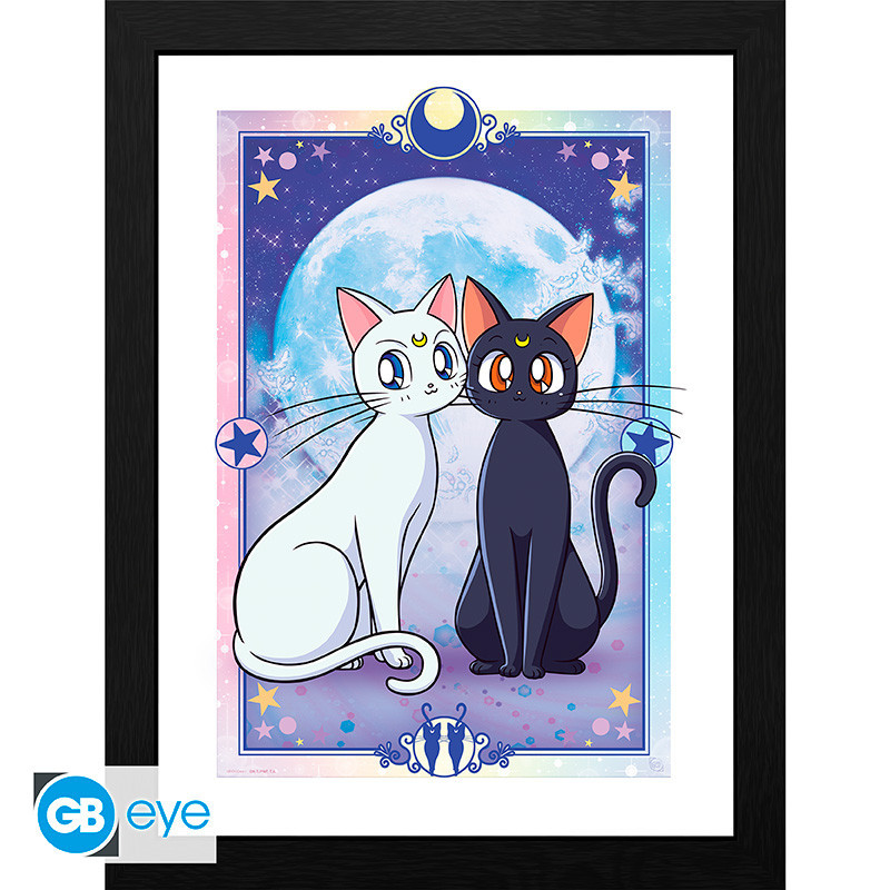 LUNA ET ARTEMIS TIRAGE CADRE SAILOR MOON 30 X 40