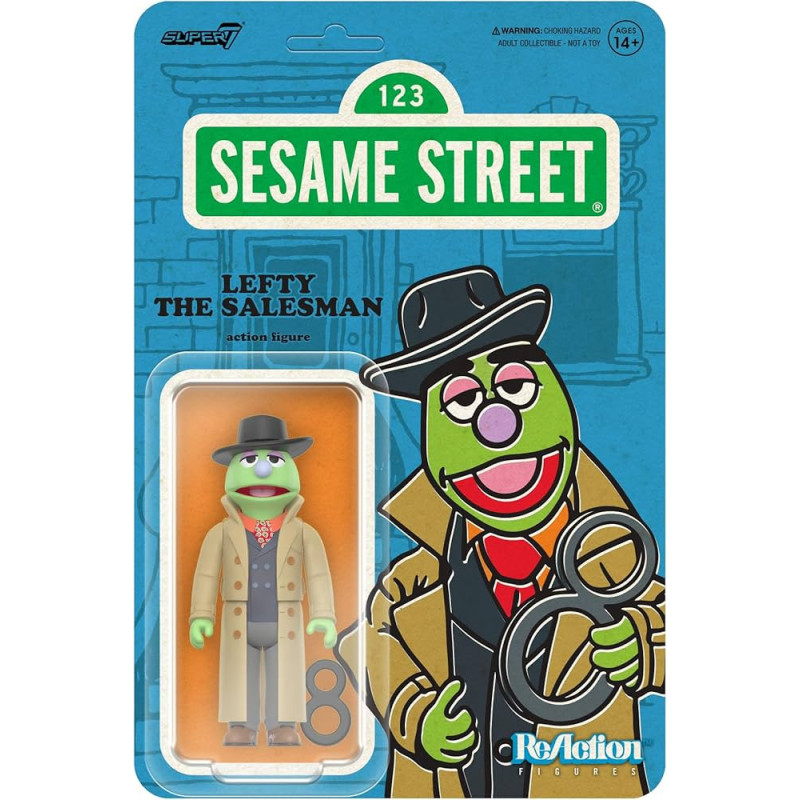 1 RUE SESAME STREET FIGURINE REACTION WAVE 02 LEFTY THE SALESMAN 10 CM
