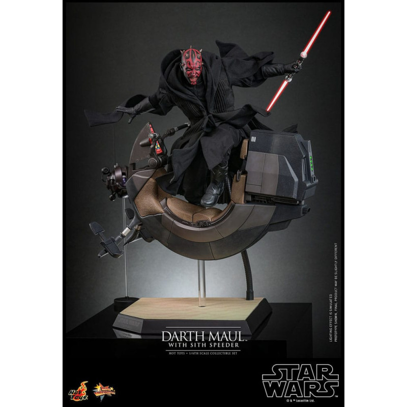 STAR WARS EPISODE 1 MOVIE MASTERPIECE DARTH MAUL WITH SPEEDER 29 CM