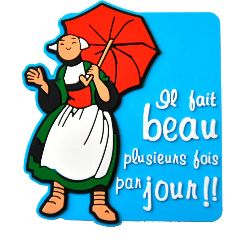BECASSINE IL FAIT BEAU MAGNET 6 CM
