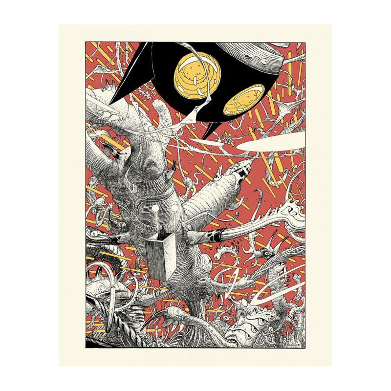 SERIEGRAPHIE MOEBIUS MAGIE TAR AI L HOMME DU CIGURI 40X50CM