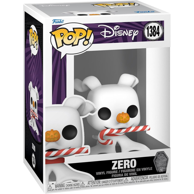 ZERO WITH CANDY CANE L ETRANGE NOEL DE MR JACK 30TH POP DISNEY VINYL F