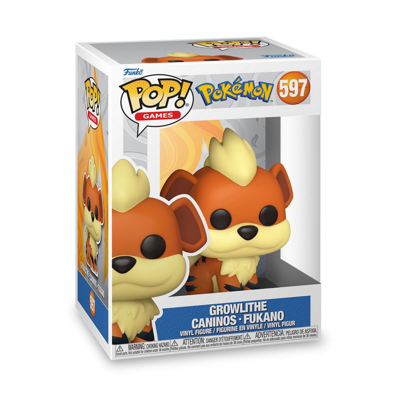 GROWLITHE EMEA POKEMON POP GAMES VINYL FIGURINE 9 CM