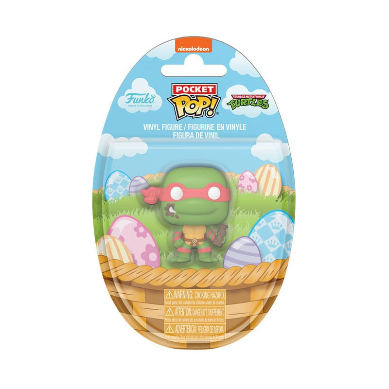 EASTER RAPHAEL LES TORTUES NINJA FIGURINE POCKET POP VINYL EASTER 4 CM