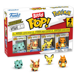 POKEMON PACK 4 FIGURINES BITTY POP  VINYL SERIES 3 2 CM