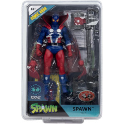 SPAWN PAGE PUNCHERS 1977 RED AND BLUE CHASE FIGURINE 18 CM