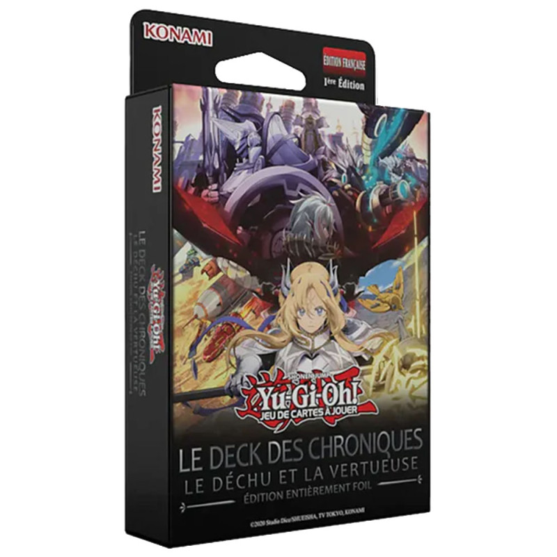 LE DECK DES CHRONIQUES LE DECHU ET LA VERTUEUSE EDITION ENTIEREMENT FOIL YU GI OH JCC VERS FRANCAISE