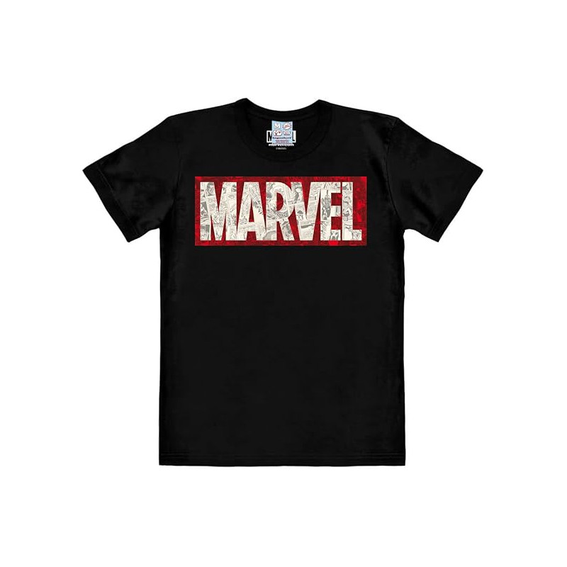 MARVEL COMIC BLOCK LOGO T SHIRT LARGE SIZE