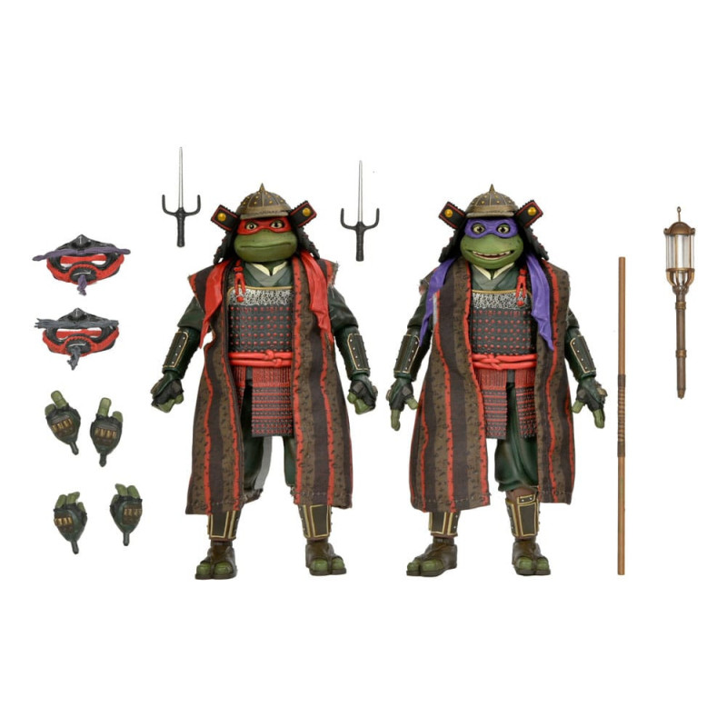 DONATELLO ET RAPHAEL TMNT 3 MOVIE TURTLES IN TIME 7IN SCALE ACTION FIG