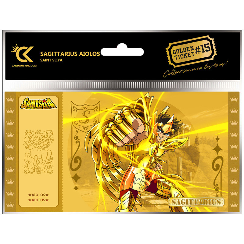 AIOLOS SAINT SEIYA CHEVALIERS DU ZODIAQUE GOLDEN TICKET