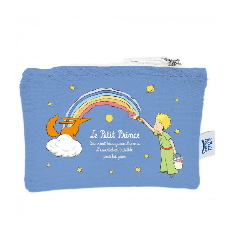 TROUSSE DE TOILETTE LE PETIT PRINCE PEIGNANT UN ARC EN CIEL