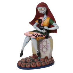 SALLY CAT ON GRAVE STONE DISNEY TRADITIONS 19 CM
