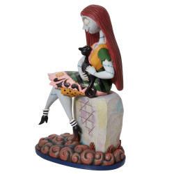 SALLY CAT ON GRAVE STONE DISNEY TRADITIONS 19 CM