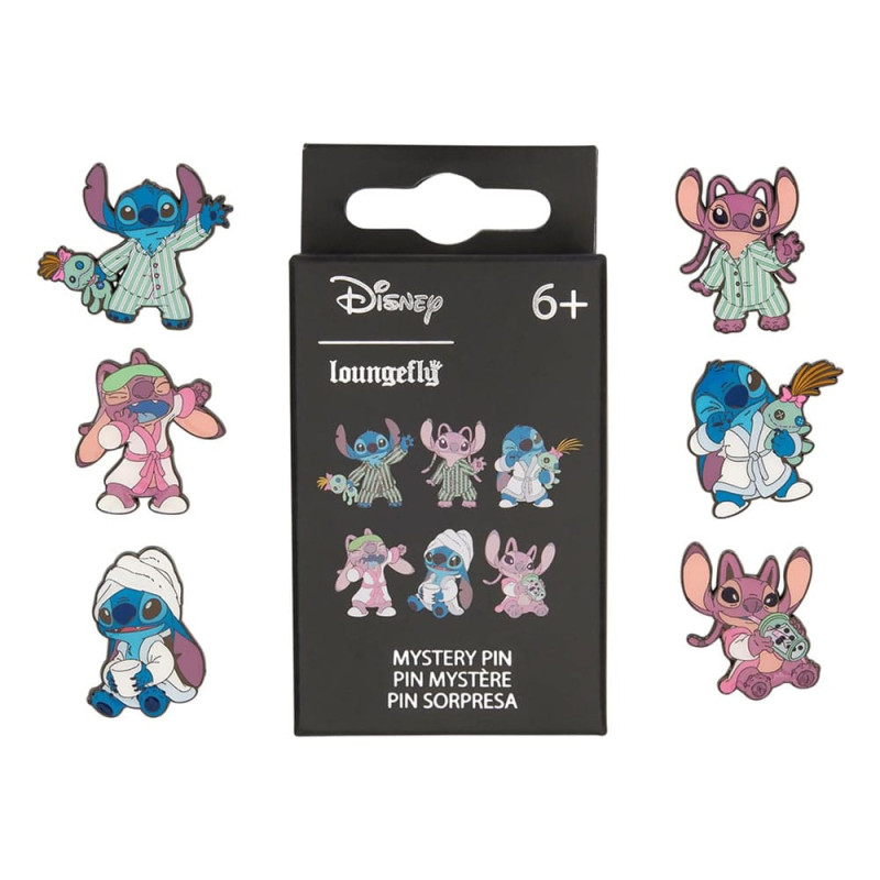 STITCH AND ANGEL PINS EMAILLES BLIND BOX DISNEY BY LOUNGEFLY