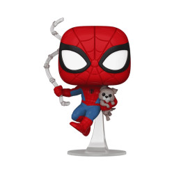 SPIDEY WITH SANDWICH DOG SPIDER MAN POP AND BUDDY MOVIES VINYL 9 CM