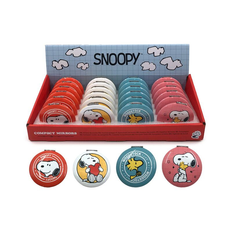 MIROIR DE POCHE PEANUTS SNOOPY ET WOODSTOCK