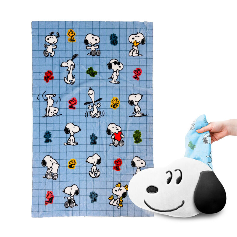 COUSSIN DE VOYAGE ET COUVERTURE PEANUTS SNOOPY