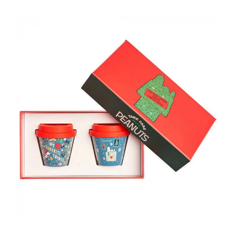 COFFRET CADEAU TASSES EXPRESSO PEANUTS SNOOPY
