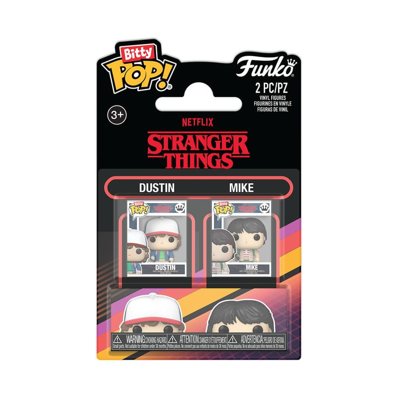 DUSTIN & MIKE STRANGER THINGS PACK 2 FIGURINES BITTY POP! VINYL 2,5 CM