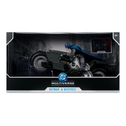 BATMAN AND BATCYCLE THE FLASH DC MULTIVERSE VEHICLES
