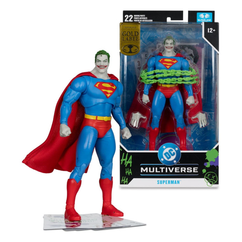 SUPERMAN 9 JOKERIZED GOLD LABEL DC MULTIVERSE FIGURINE 18 CM