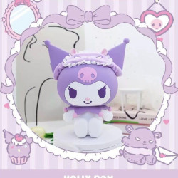 SANRIO KUROMI BOW TIE VEILLEUSE LED TACTILE AVEC SON SAC EDITION NOEUD