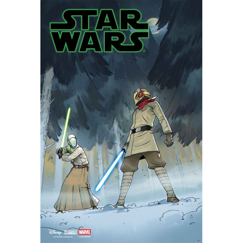 STAR WARS 8 CVR C BENGAL LUKE SKYWALKER & LEIA ORGANA JEDI KNIGHTS VAR