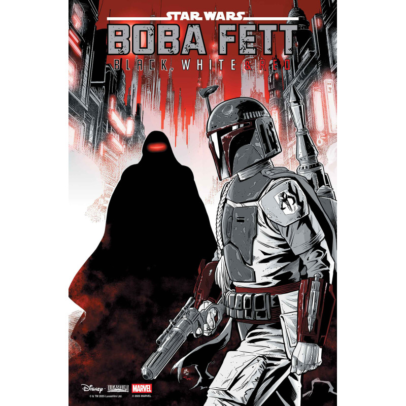 STAR WARS: BOBA FETT - BLACK, WHITE & RED 4 CVR B LUKE ROSS VAR
