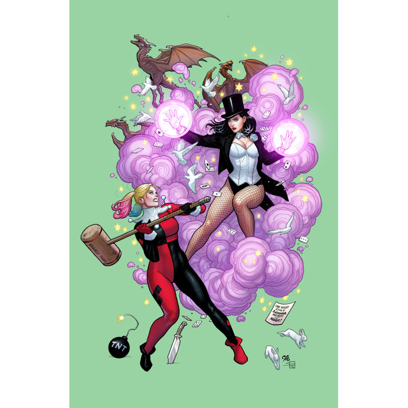 DC K.O. HARLEY QUINN VS REDACTED 1 (ONE SHOT) CVR B FRANK CHO CARD STOCK VAR