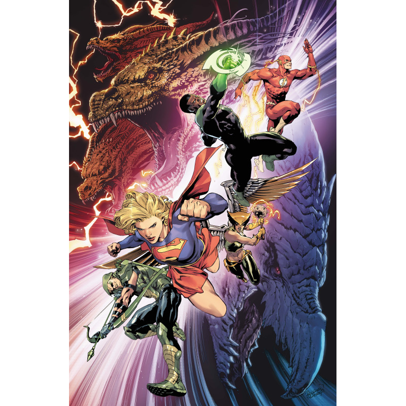 JUSTICE LEAGUE VS GODZILLA VS KONG 2 6 (OF 7) CVR B CARLO PAGULAYAN CARD STOCK VAR