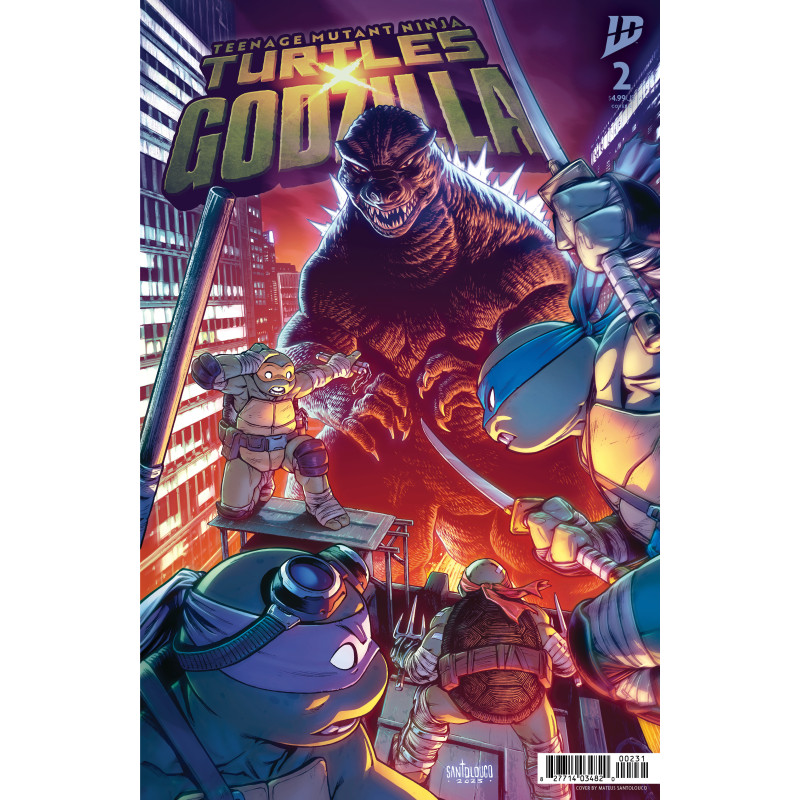 TEENAGE MUTANT NINJA TURTLES X GODZILLA 2 CVR C MATEUS SANTOLOUCO VAR