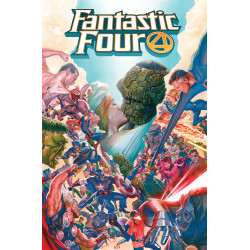 FANTASTIC FOUR BY DAN SLOTT OMNIBUS HC VOL 01 CVR B ALEX ROSS DIRECT MARKET EXCLUSIVE COVER