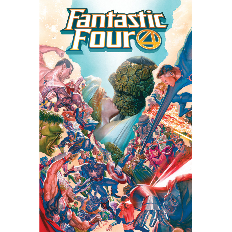 FANTASTIC FOUR BY DAN SLOTT OMNIBUS HC VOL 01 CVR B ALEX ROSS DIRECT MARKET EXCLUSIVE COVER