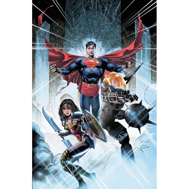 JUSTICE LEAGUE UNLIMITED 15 CVR C EDDY BARROWS & EBER FERREIRA CARD STOCK VAR (DC K.O.)