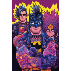 JUSTICE LEAGUE UNLIMITED 15 CVR G DAVE JOHNSON PUNK ROCK CARD STOCK VAR (DC K.O.)