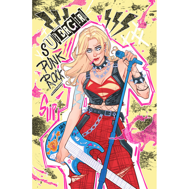 SUPERGIRL 9 CVR F MARGUERITE SAUVAGE PUNK ROCK CARD STOCK VAR