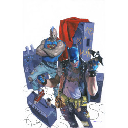 BATMAN SUPERMAN WORLDS FINEST 47 CVR E FABRIZIO DE TOMMASO PUNK ROCK CARD STOCK VAR