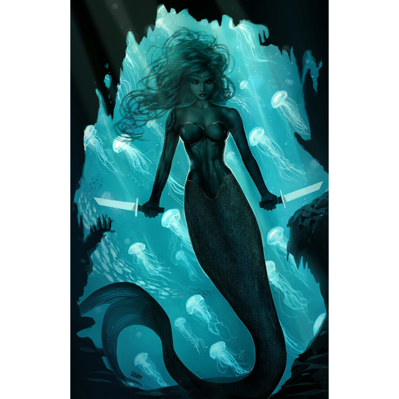 AQUAMAN 13 CVR B NATHAN SZERDY CARD STOCK VAR