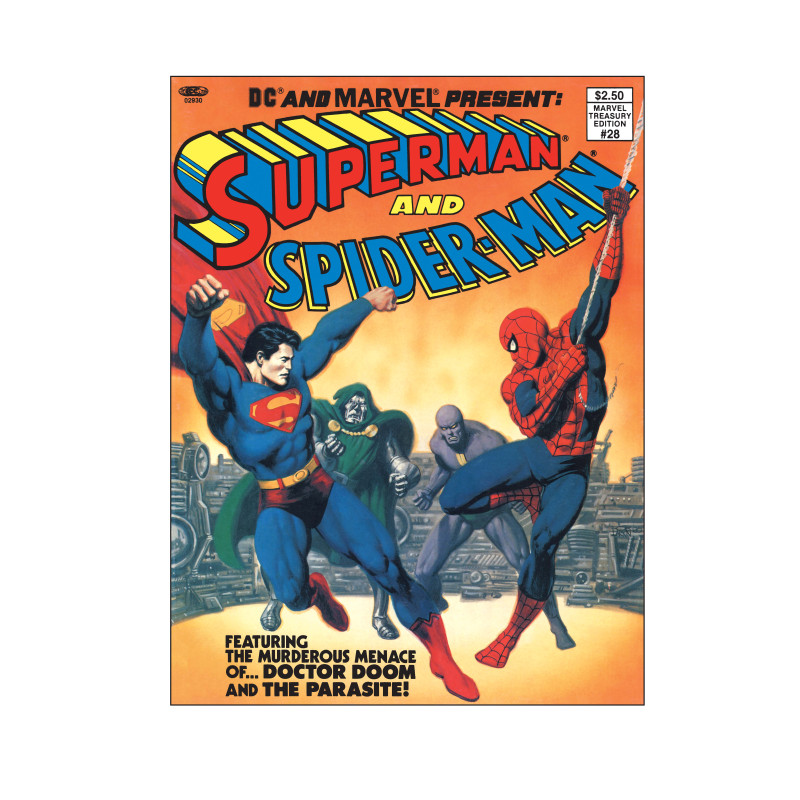 DC AND MARVEL PRESENT SUPERMAN AND SPIDER-MAN (MARVEL TREASURY EDITION 28) 1 FACSIMILE EDITION CVR A JOHN ROMITA SR & BOB LARKIN