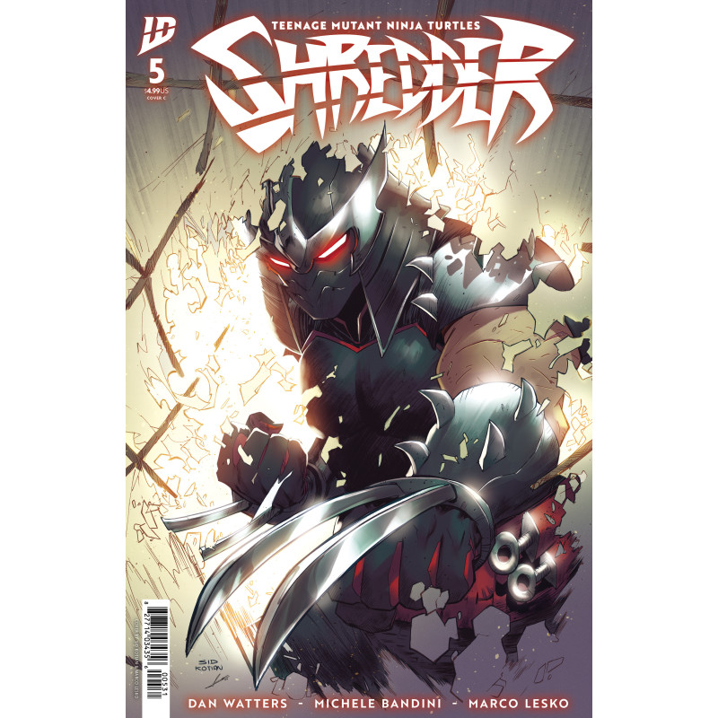 TEENAGE MUTANT NINJA TURTLES: SHREDDER 5 CVR C SID KOTIAN VAR