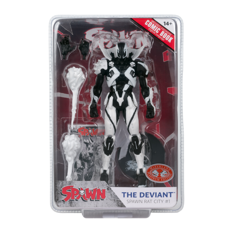 SPAWN THE DEVIANT SPAWN RAT CITY 1 PAGE PUNCHERS FIGURINE 17 CM WITH COMIC BOOK INCLUDED