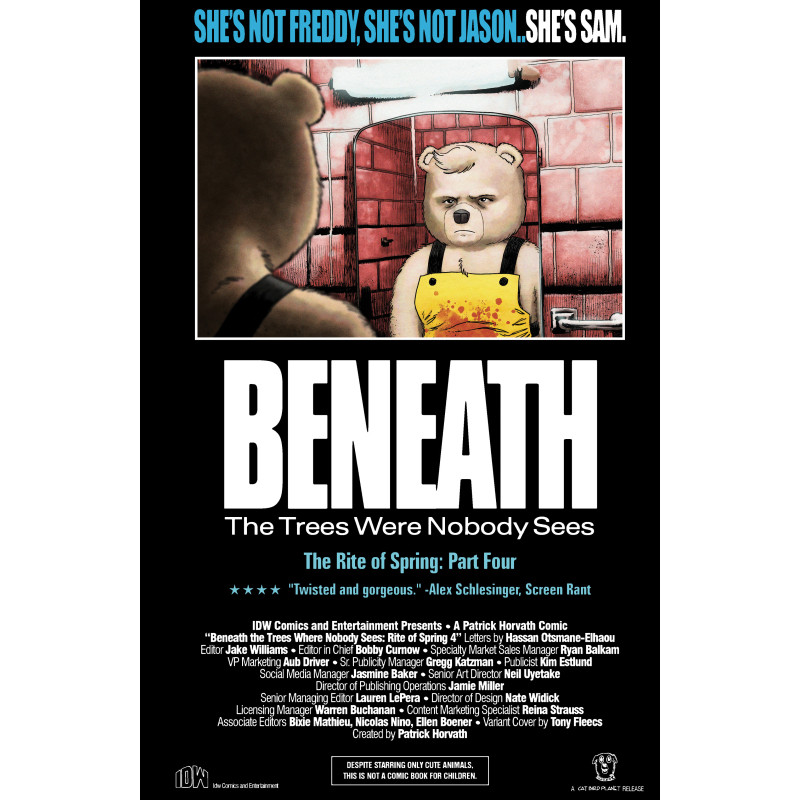 BENEATH THE TREES WHERE NOBODY SEES: RITE OF SPRING 4 CVR B FLEECS MOVIE HOMAGE VAR