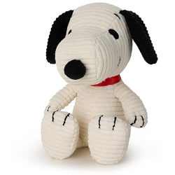SNOOPY ASSIS EN VELOURS COTELE