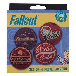 FALLOUT PACK 4 SOUS VERRES METAL DRINKS